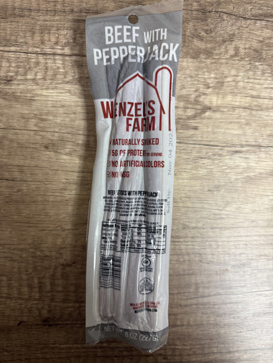 Wenzel's Farm Sausage Beef with Pepperjack Sticks-8oz - Cedar