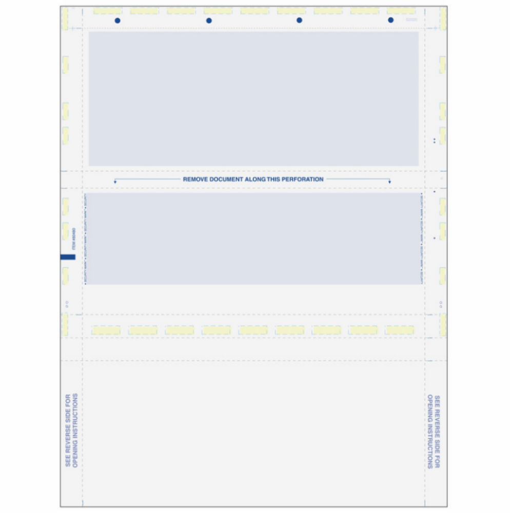 Z-Fold Eccentric, Blue Check with Blue Remit, 8 1/2 x 11