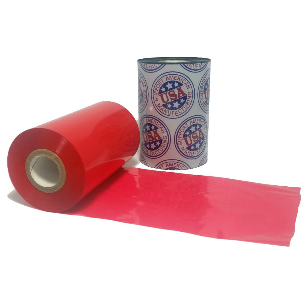 Wax Ribbon: 3.00" x 1,181’ (76.2mm x 360m), Ink on Inside, Red
