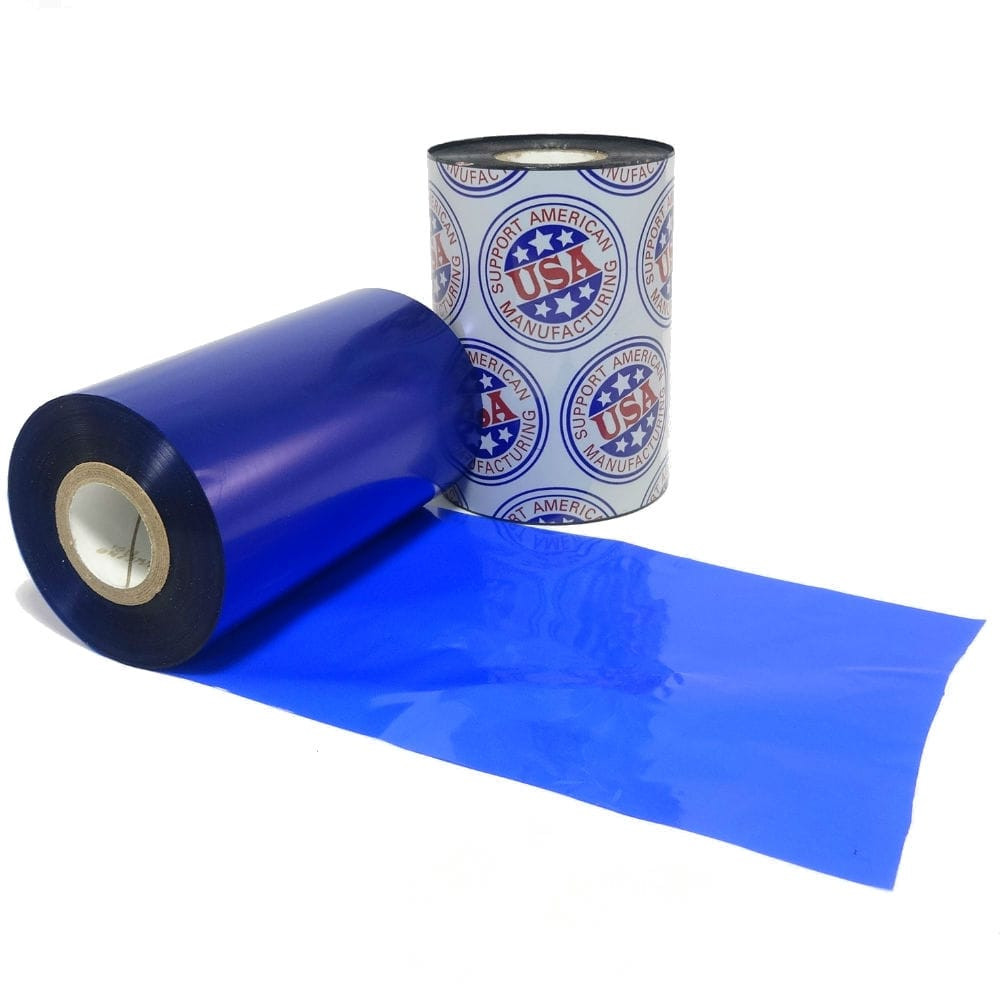 Resin Ribbon: 2.52" x 1,181' (64.0mm x 360m), Ink on Inside, Blue, $28.64 per Roll in 36 Roll Case