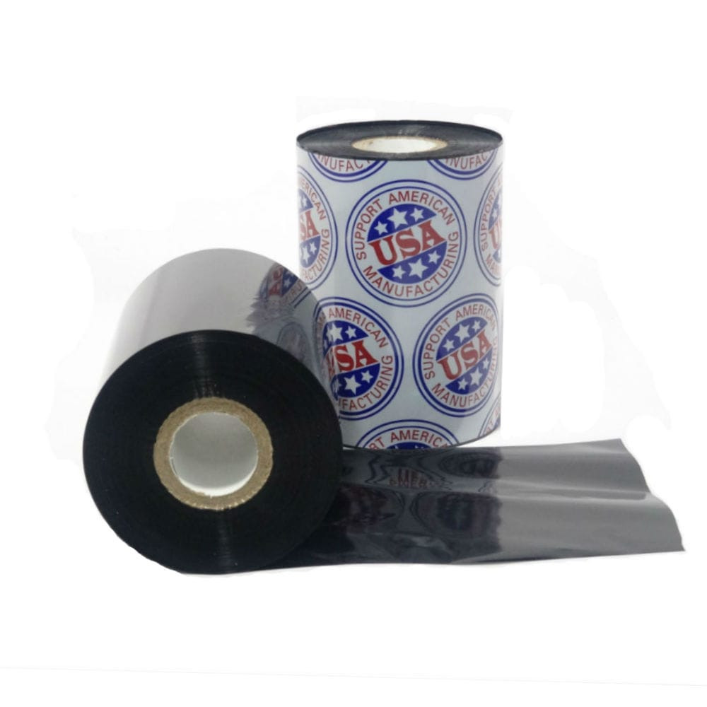 Resin Ribbon: 3.14" x 1,345' (80.0mm x 410m), Ink on Inside, Heat Shield, $14.91 per Roll in 12 Roll Case.