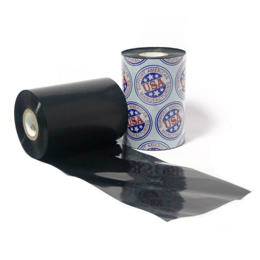 Resin Ribbon: 5.51” x 1,476’ (140.0mm x 450m), Ink on Outside, Heat Shield, $28.64 per Roll in 12 Roll Case