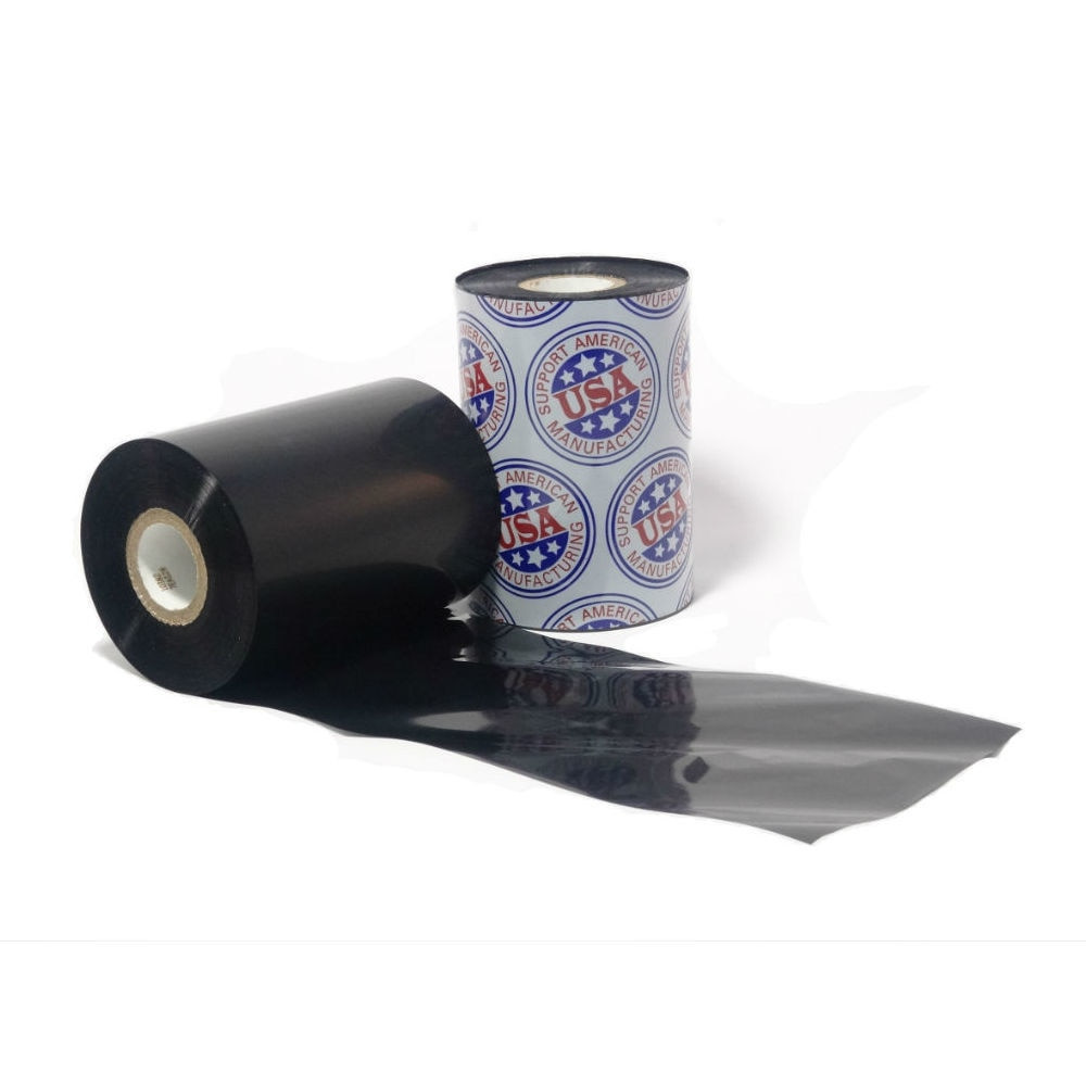 Wax Ribbon: 6.73” x 1,476’ (171.0mm x 450m), Ink on Outside, Resin Enhanced, $13.94 per Roll in 12 Roll Case