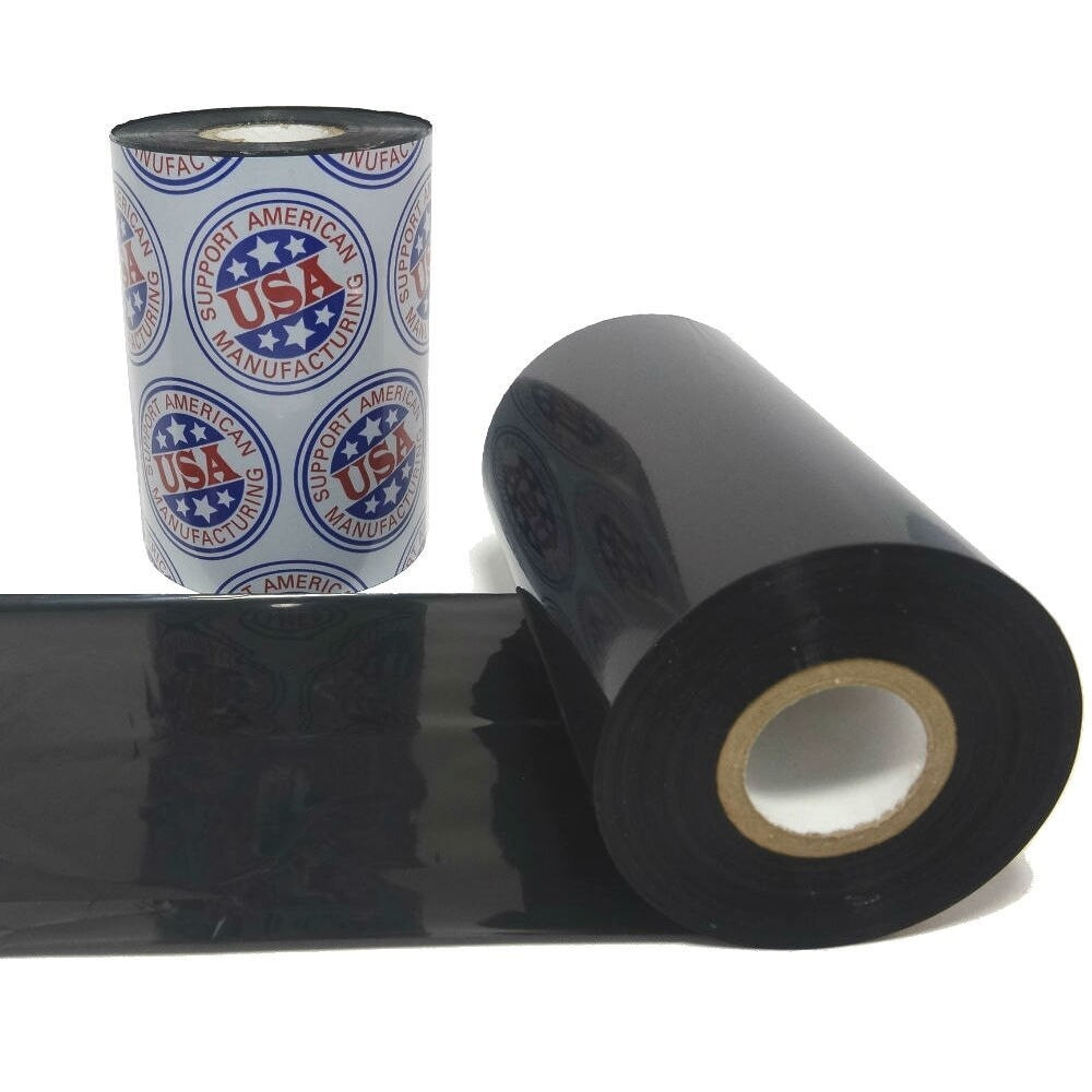 Wax Ribbon: 2.08” x 688’ (53.0mm x 210m), Ink on Inside, Resin Enhanced, $2.40 per Roll in 36 Roll Case