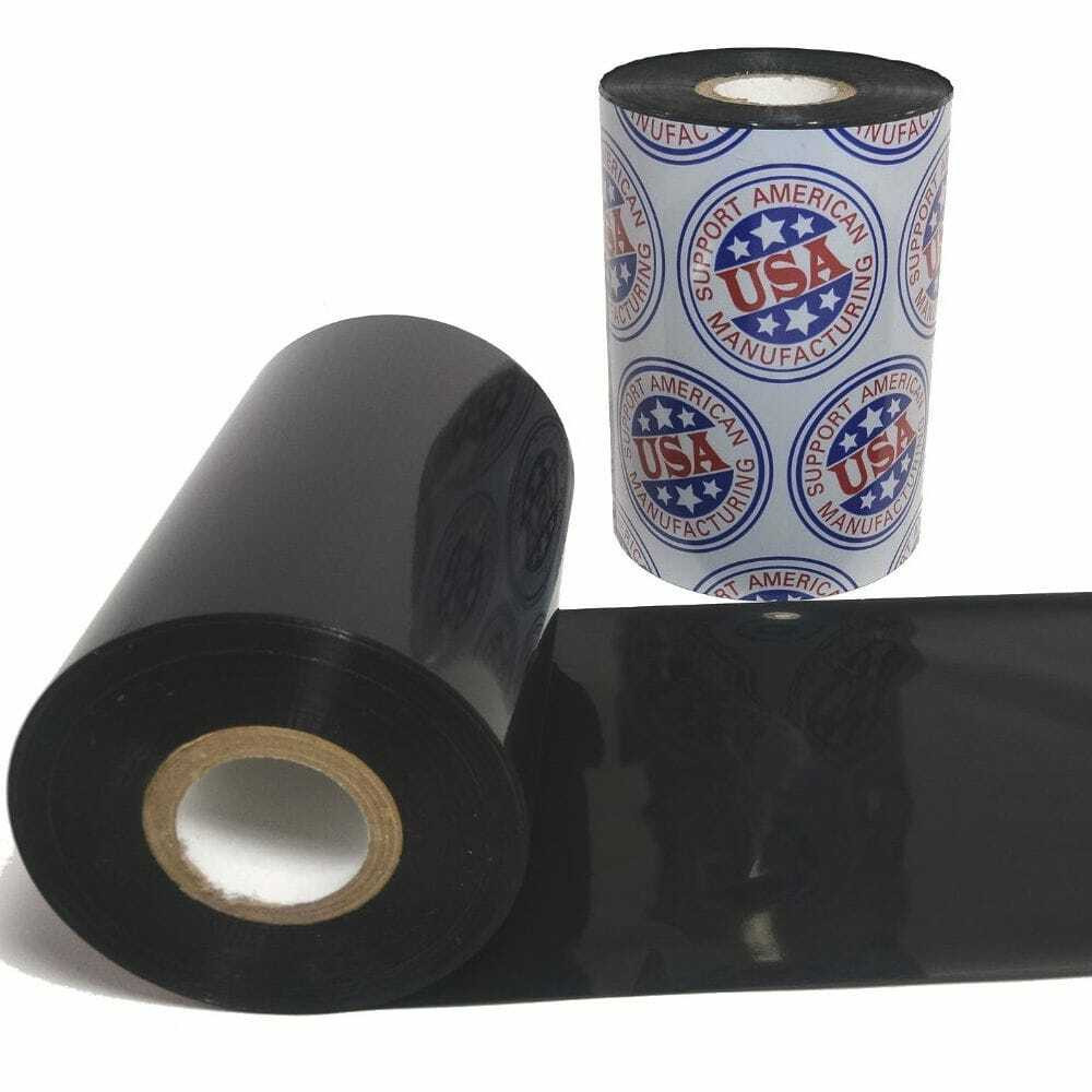 Wax Resin Ribbon: 4.33” x 1,476’ (110.0mm x 450m), Ink on Inside, High Density, Near Edge, $12.41 per Roll in 24 Roll Case