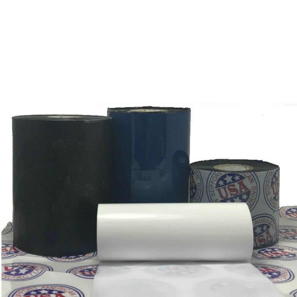 Wax Resin Ribbon: 1.18” x 2,460’ (30.0mm x 750m), Ink on Outside, Bright White, Near Edge, $14.87 per Roll in 24 Roll Case
