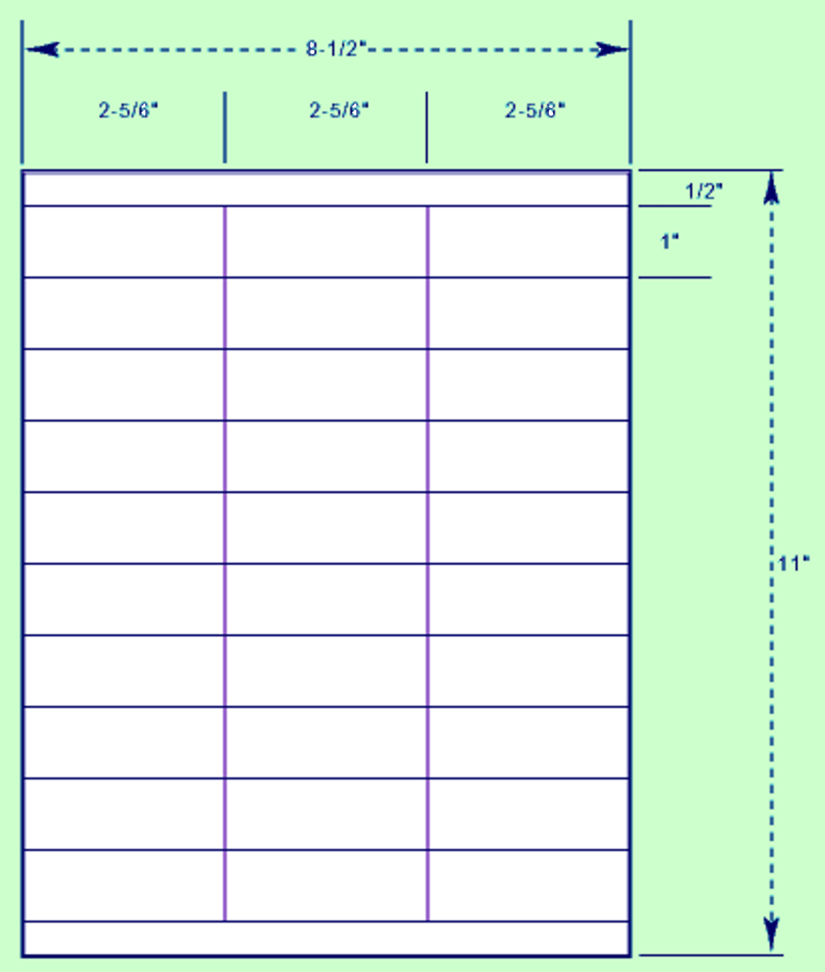 Avery 5160 And 8160 Template