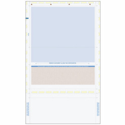 Z-Fold Eccentric, Brown Check with Blue Remit, 8 1/2 x 14 Multi-Purpose Loading