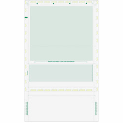 Z-Fold Eccentric, Green Check with Green Remit, 8 1/2 x 14 Loading