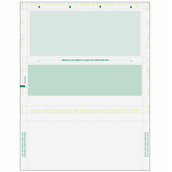 Z-Fold, Green Check with Green Remit, 8 1/2 x 11 Loading