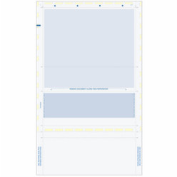 Z-Fold Eccentric, Blue Check w/ Blue Remit, 8 1/2 x 14 Loading