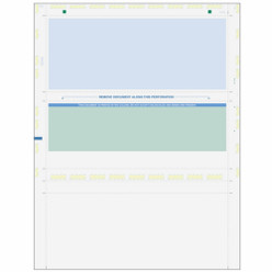 Z-Fold, Green Check w/ Blue Remit, 8 1/2 x 11 Loading