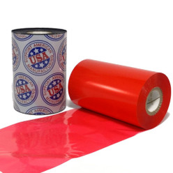 Resin Ribbon: 6.00" x 984' (152.4mm x 300m), Ink on Outside, Red Loading