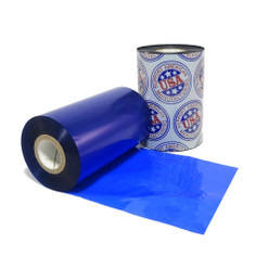 Resin Ribbon: 3.26" x 1,181' (83.0mm x 360m), Ink on Inside, Blue, $40.86 per Roll in 24 Roll Case. Loading