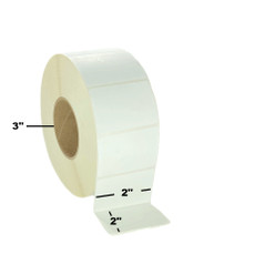 2" x 2", Thermal Transfer, Perforated, Roll, 3" Core, Coated, Premium, $10.75 per Roll in 8 Roll Case Loading