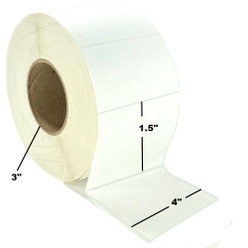 4" x 1.5", Thermal Transfer, Perforated, Roll, 3" Core, Coated, Premium, $21.82 per Roll in 4 Roll Case Loading