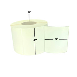 4" x 5", Thermal Transfer, Perforated, Roll, 3" Core, Coated, Premium, $20.93 per Roll in 4 Roll Case Loading