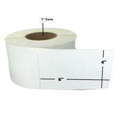 4" x 6", Direct Thermal, Perforated, Roll, 1" Core, Uncoated, 5" Outside Diameter, General Use, $17.02 per Roll in 8 Roll Case Loading