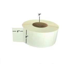 2" x 1", Thermal Transfer, Perforated, Roll, 3" Core, Polyester Gloss, $63.13 per Roll in 1 Roll Case. Loading