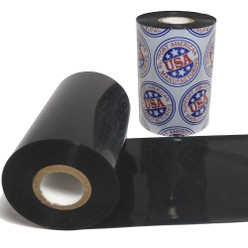 Wax Ribbon: 4.09” x 1,502’ (104.0mm x 458m), Ink on Outside, Resin Enhanced, $8.63 per Roll in 24 Roll Case Loading