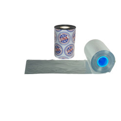 Wax Resin Ribbon: 2.16” x 2,460’ (55.0mm x 750m), Ink on Outside, Silver, Near Edge, $25.56 per Roll in 24 Roll Case Loading