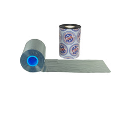Wax Resin Ribbon: 4.33” x 1,968’ (110.0mm x 600m), Ink on Outside, Silver, Near Edge, $39.90 per Roll in 24 Roll Case Loading