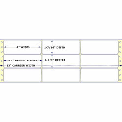 3-1/2" x 1-15/16", Pinfeed, 1 Label Across, Horizontal Perforation Between Each Label, 5,000 Labels a Case Loading