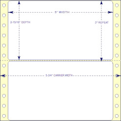 5" x 2-15/16", Pinfeed, 1 Label Across, 5,000 Labels a Case Loading