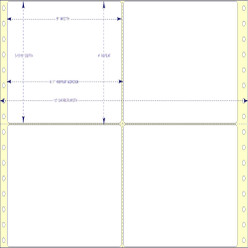 6" x 3-15/16", Pinfeed, 2 Labels Across, Vertical Perforation Between Each Label, 5,000 Labels a Case Loading
