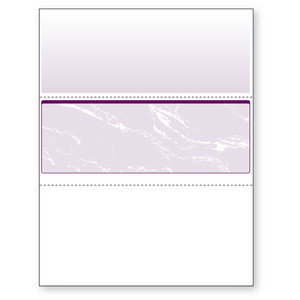 Check in Middle, Perfs - 3 1/2" & 7" from Top, Purple, 11 Security Features Check in Middle, Perfs - 3 1/2" & 7" from Top, Purple, 11 Security Features