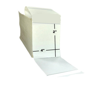 4" x 2", Direct Thermal, Fanfold, Uncoated, General Use, $66.52 per Stack in a 2 Stack Case 4" x 2", Direct Thermal, Fanfold, Uncoated, General Use, $66.52 per Stack in a 2 Stack Case