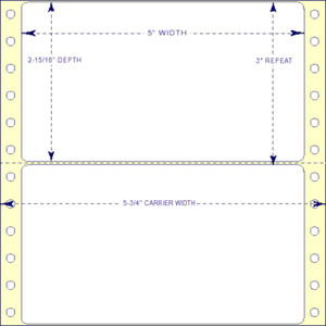 5" x 2-15/16", Pinfeed, 1 Label Across, 5,000 Labels a Case 5" x 2-15/16", Pinfeed, 1 Label Across, 5,000 Labels a Case