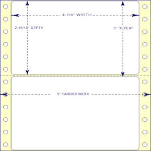 4-1/4" x 2-15/16", Pinfeed, 1 Label Across, 5,000 Labels a Case 4-1/4" x 2-15/16", Pinfeed, 1 Label Across, 5,000 Labels a Case