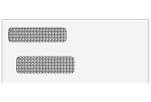 Double Window Envelopes, Tinted, Windows at 3-7/8 and 8-7/8 - Front Loading