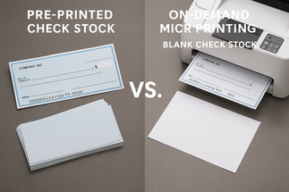 MICR Printing: On-Demand with Blank Check Stock vs. Pre-Printed Check Stock