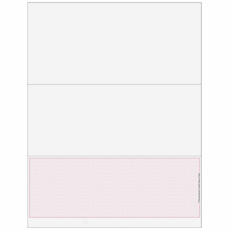 Check on Bottom, Perfs: 4" & 7 1/2” from Top, Burgundy Herringbone, 13 Security Features