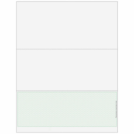 Check on Bottom, Perfs: 4" & 7 1/2” from Top, Green, 13 Security Feature