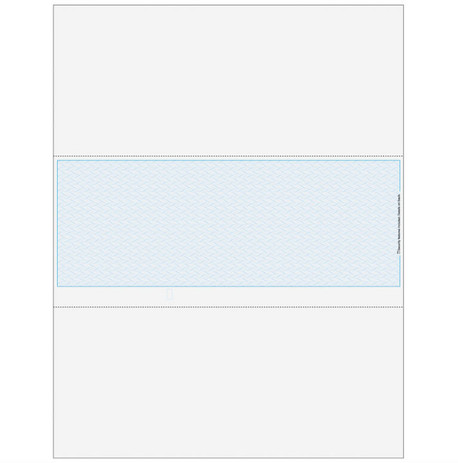 Check in Middle, Perfs: 3 2/3" & 7 1/3" from Top, Blue, 13 Security Features