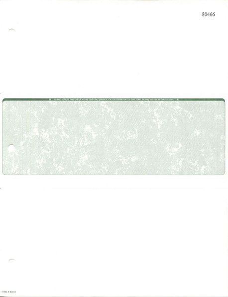 Solomon Accounts Payable , Green Marble preprinted Middle check stock