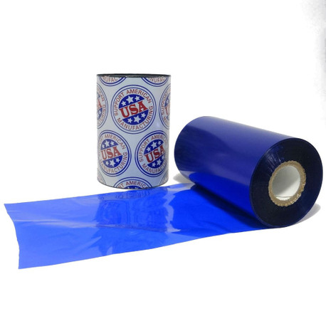 Resin Ribbon: 2.52" x 984' (64.0mm x 300m), Ink on Outside, Blue Resin Ribbon: 2.52" x 984' (64.0mm x 300m), Ink on Outside, Blue