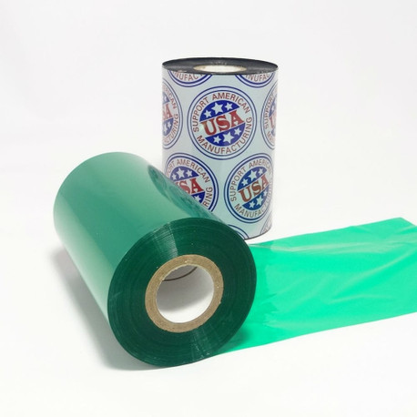 Resin Ribbon: 1.50" x 984' (38.0mm x 300m), Ink on Outside, Green