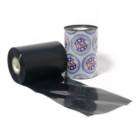 Wax Ribbon: 4.33" x 1,181’ (110.0mm x 360m), Ink on Inside, Resin Enhanced, $7.18 per Roll in 24 Roll Case Wax Ribbon: 4.33" x 1,181’ (110.0mm x 360m), Ink on Inside, Resin Enhanced, $7.18 per Roll in 24 Roll Case