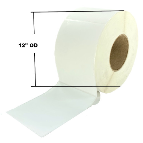 4" x 6", Thermal Transfer, Perforated, Roll, 3" Core, Coated, 12" Outer Diameter, Premium, 18.38 per 1000 Labels.