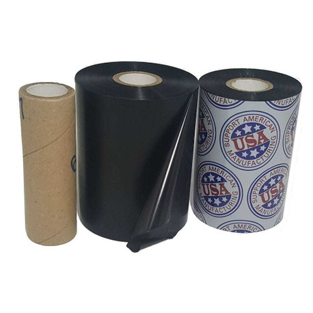 Wax Ribbon: 3.50” x 984’ (89.0mm x 300m), Ink on Outside, Resin Enhanced, $4.83 per Roll in 24 Roll Case