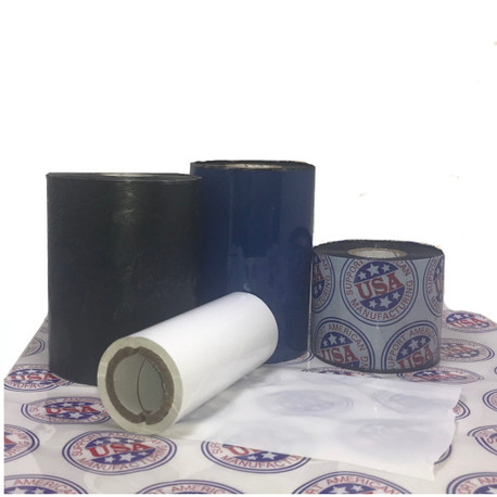 Resin Ribbon: 3.27” x 984’ (83.0mm x 300m), Ink on Outside, White, $39.62 per Roll in 6 Roll Case. Resin Ribbon: 3.27” x 984’ (83.0mm x 300m), Ink on Outside, White, $39.62 per Roll in 6 Roll Case.