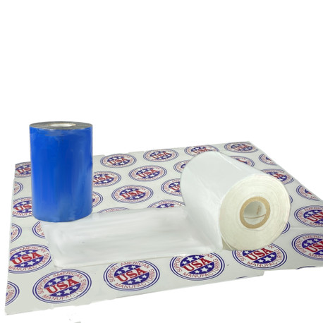 Wax Resin Ribbon: 2.17” x 1,968’ (55.0mm x 600m), Ink on Outside, Bright White, Near Edge, $21.81 per Roll in 12 Roll Case