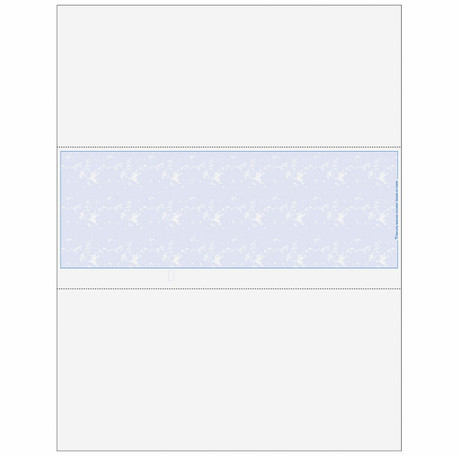 Payroll Template: Payroll preprinted  Middle check stock- Blue Lattice