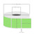 4" x 4", Thermal Transfer, Perforated, Roll, 3" Core, Coated, General Use, Fluorescent Green, $33.25 per Roll in 4 Roll Case