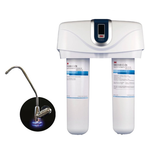 Water Filtration System DWS2500T-CN w/3M LED Faucet Water Filtration System DWS2500T-CN w/3M LED Faucet