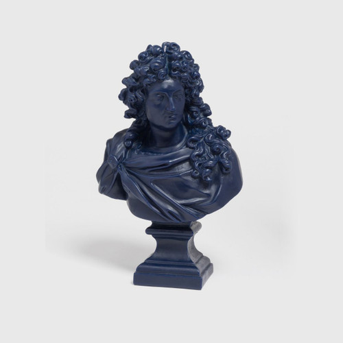 Louis XIV Bust Navy Blue 35cm By Cire Turdon (Homeware)